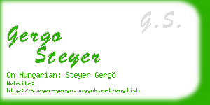 gergo steyer business card