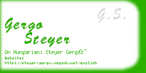 gergo steyer business card